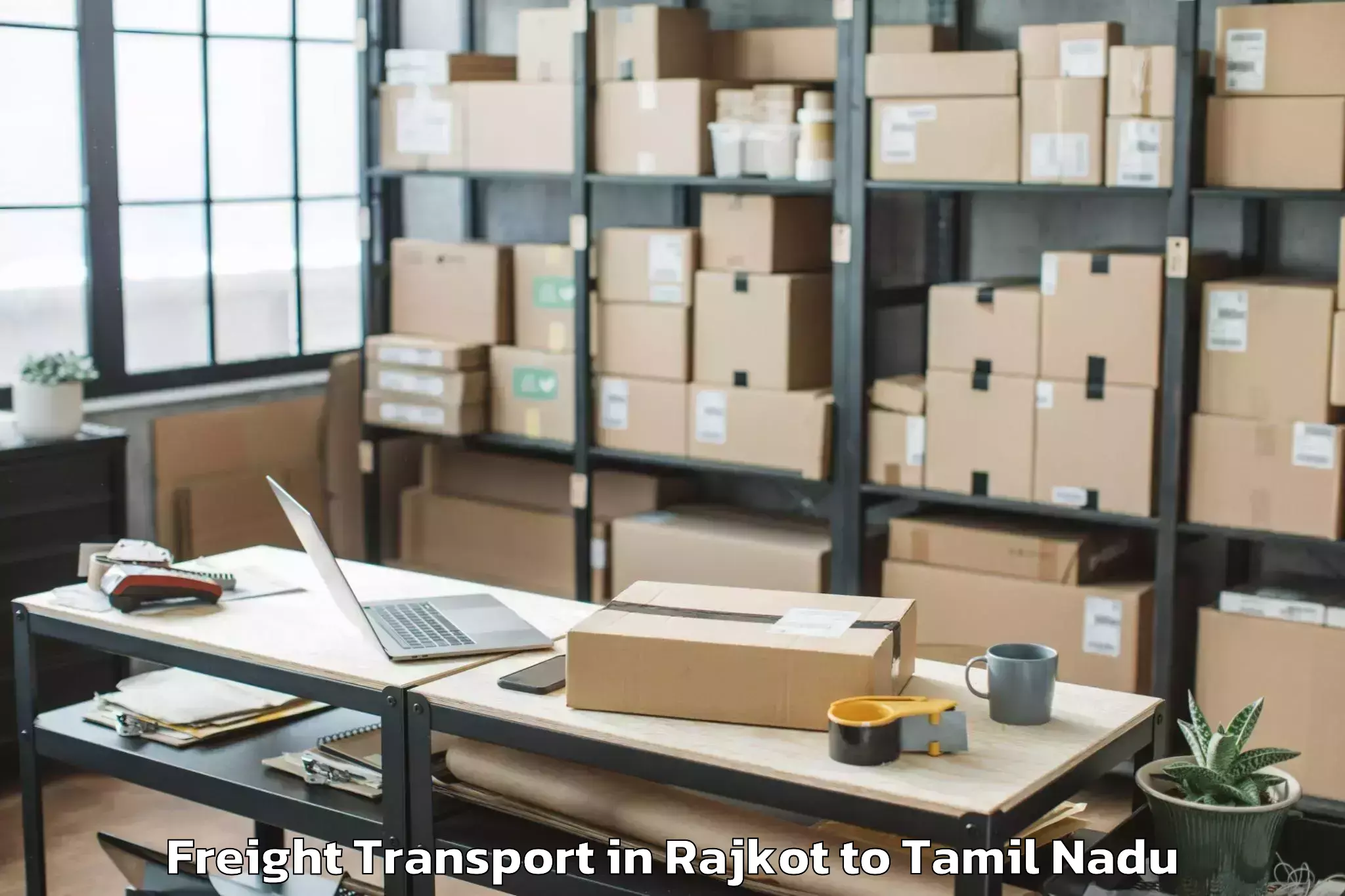 Reliable Rajkot to Thottiyam Freight Transport